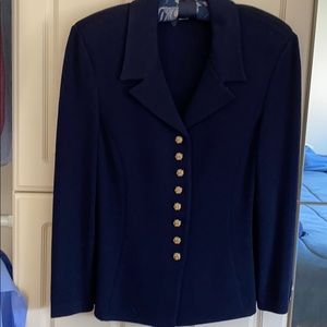 St John Santana knit navy jacket